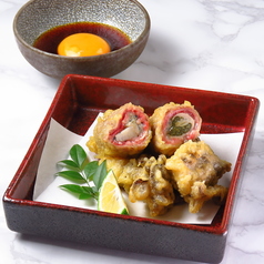 牛ロースと舞茸の天ぷら