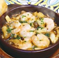海老ときのこのアヒージョShrimp and mushrooms ajillo