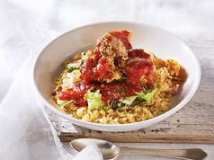 から揚げのチリトマピラフ