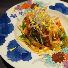 合鴨のタタキくきわさび和え