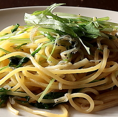 じゃこと水菜のペペロンチーノ