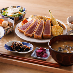 【7月8月の期間限定】マグロレアカツと夏野菜のフライ定食 わさびマヨネーズと大根おろしポン酢