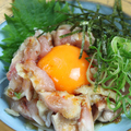 料理メニュー写真 近江地鶏の炙りユッケ