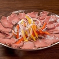 料理メニュー写真&nbsp;牛ハツのカルパッチョ～バルサミコジンジャークリームソース～