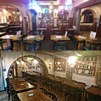 歴史のある欧風スタイル＆現代ネオ居酒屋空間で居心地◎