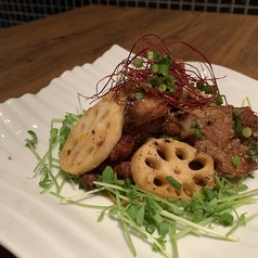 三元豚ロースと蓮根の豆鼓焼き