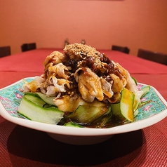 茹で豚のニンニクソース掛け　