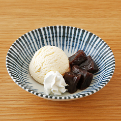 珈琲わらび餅とバニラアイス