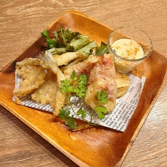 鯖とたけのこのフリット　自家製タルタル