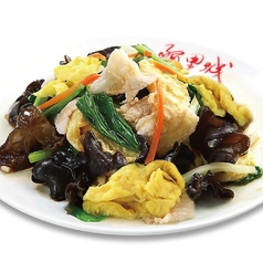 キクラゲ、豚肉の玉子炒め