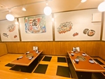 当店の掘りごたつ席で足もらくらく、のんびりまったりと、みなさまで浜焼きを楽しんでいただけます☆