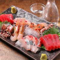 季節ごとの味わいが愉しめる新鮮な魚介はお酒との相性◎