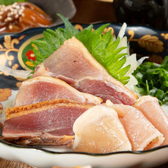 知覧鶏 炙り鶏刺 二種盛り