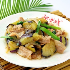 ナスと豚肉の台湾風炒め
