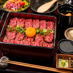【ランチ限定】三田和牛レアステーキ重