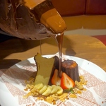 ラクレットチョコをたっぷりかけて