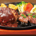 料理メニュー写真&nbsp;切落しビーフ（60g）&どんハンバーグ