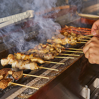 一本一本丁寧に高級備長炭で焼き上げます◎