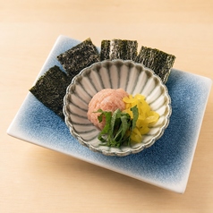 まぐろネギトロ海苔包み