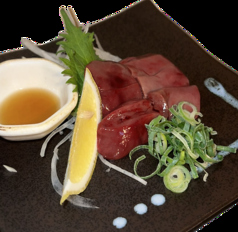 鴨レバ刺し