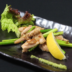 セセリとニンニクの芽炒め