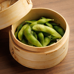 蒸籠蒸し枝豆