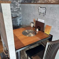 記念日やデートに最適な半個室！