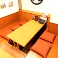 ゆったりお過ごしいただけるお座敷席。女子会・宴会など様々なシーンにご利用いただけます◎