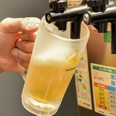 キンキンに冷えたサッポロ生ビールで乾杯♪