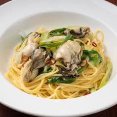 牡蠣と九条葱のペペロンチーニスパゲッティ