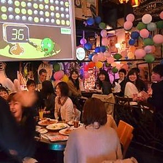 【貸切宴会】130インチのスクリーン