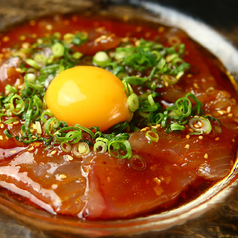 びんちょう鮪のユッケカルパッチョ