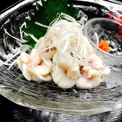 白子刺し(ポン酢)、てんぷら