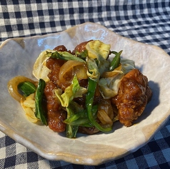 鶏肉と野菜の甘辛炒め