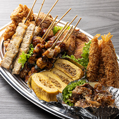 《プレミアム》みんなのやきとり【と】セット◆鶏半身揚げや唐揚げ3種盛り、豚串焼きなど 全7品