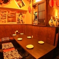 少人数宴会にも対応できるテーブル席も御用意！！