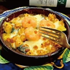 海老のパスタグラタンShrimp pasta gratin