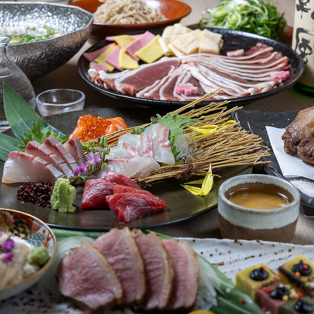 鴨しゃぶはコースでもご用意しております！