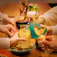豊富なドリンクで乾杯♪