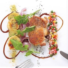 若鶏のグリル フレッシュ野菜のビネグレットソース