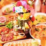 お肉好き必見♪ステーキ盛りなど全8品の3時間飲放コース