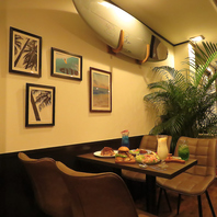 落ち着いた雰囲気の店内で、女子会にもおすすめ◎