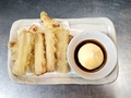料理メニュー写真 ちくわ天ぷら/にんにく揚げ/ごぼう揚げ