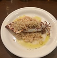 料理メニュー写真&nbsp;宮城産ヤリイカのロースト　白インゲン豆とからすみ