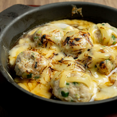 月見つくね鉄板焼き/つくねチーズ鉄板焼き