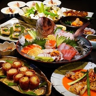 飲み放題付旬の食材を取り入れたコースをご用意！