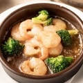 料理メニュー写真&nbsp;エビとブロッコリーのアヒージョ