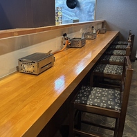 臨場感溢れるカウンターで美崎牛を味わえます