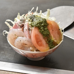 バジル香るジェノベーゼもんじゃ