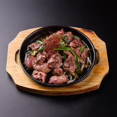 鶏レバーの鉄板たれ焼き